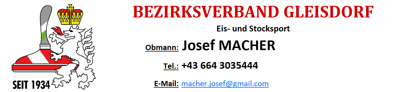 Mannschaftsmeldung BV Gleisdorf - Vorlage zum ausfüllen