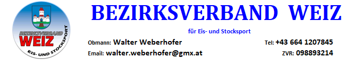Mannschaftsmeldung BV Weiz - Vorlage zum ausfüllen